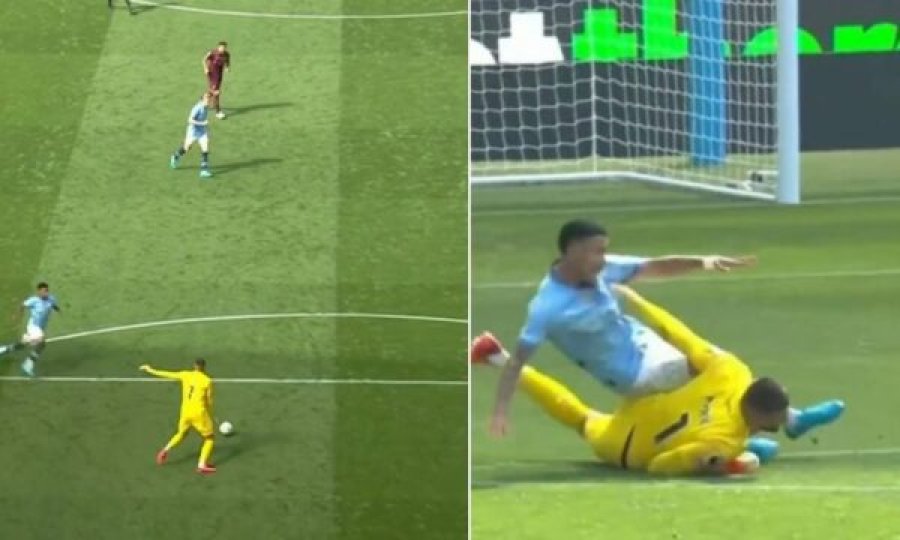 Aro Muric me dy gabime ndaj Manchester Cityt në pjesën e parë