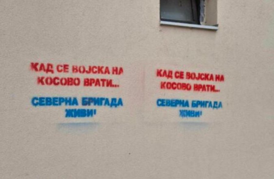 Lajmërohet me grafite 'Brigada e Veriut' në veri