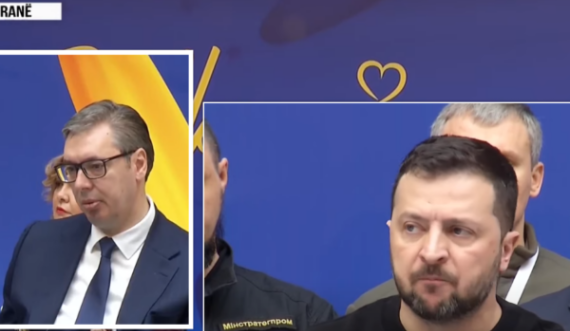 Shikimi i çuditshëm që Zelensky ia bëri Vuçiqit dje në Tiranë
