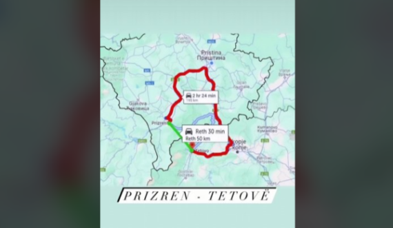 Ministri Aliu tregon se sa minuta duhen për të arritur me rrugën e re nga Prizreni në Tetovë 