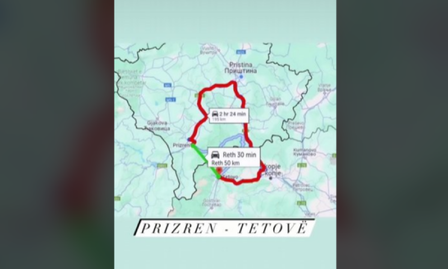 Ministri Aliu tregon se sa minuta duhen për të arritur me rrugën e re nga Prizreni në Tetovë 