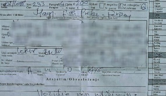 Magjistralja Ferizaj -Prishtinë: Një shofer gjobitet me 200 euro dhe i merret leja për 6 muaj, voziti nën ndikim të alkoolit