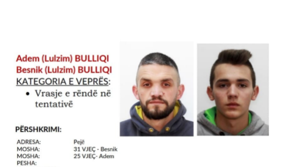 Policia shpall në kërkim dy të dyshuarit për plagosjen në Pejë
