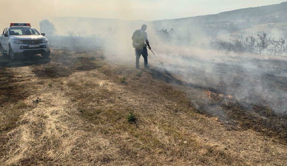 Suharekë: Disa male dhe fusha përfshihen nga zjarre të mëdha 