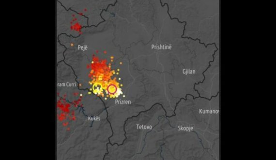 Natë me stuhi të fortanë Rrafshin e Dukagjinit: Mbi 1800 shkarkesa elektrike