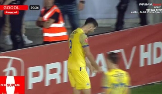 Albin Berisha shënon gol i pari në derbin e shqiptarëve në Rumani
