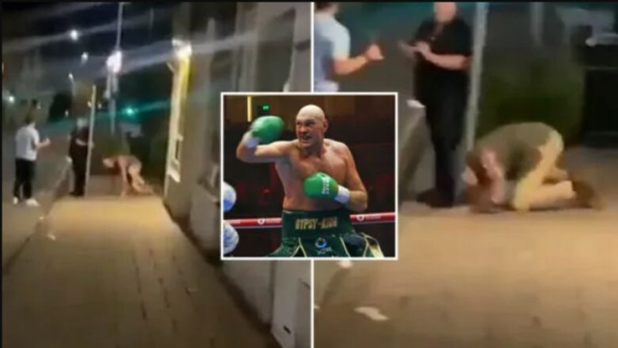 Një muaj pas humbjes nga Usyk – Tyson Fury shihet  i dehur, goditi shtyllën me kokë posa del nga lokali