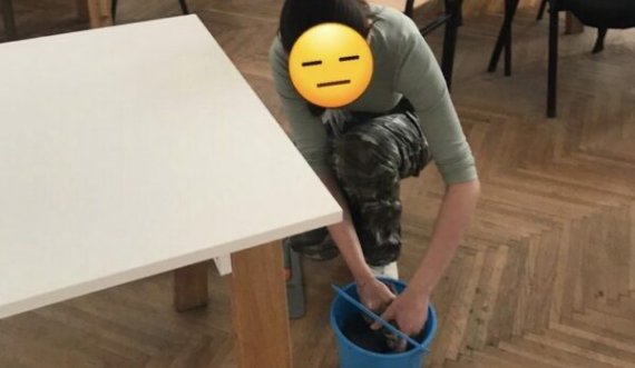 Studentët pastrojnë ambientet e UP-së pasi punëtorët janë në grevë