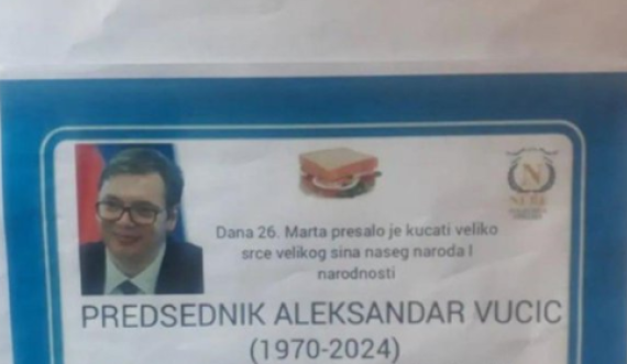 Aktivizohet prokuroria e Beogradit, dikush ka publikuar certifikatën e vdekjes me imazhin e Vuçiqit