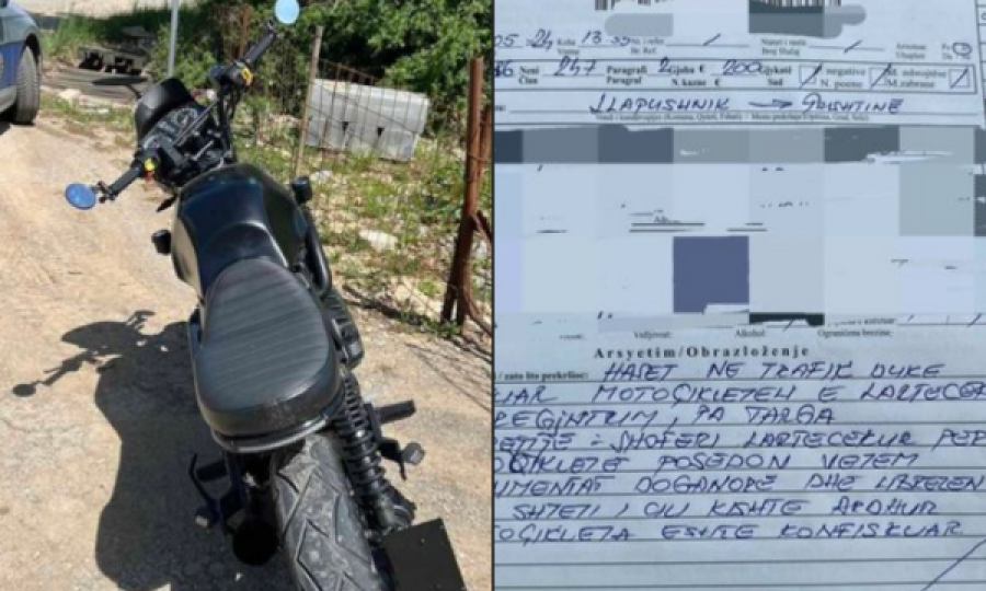 Shoferi drejtoi motoçikletën pa regjistrim, gjobitet me 200 euro 