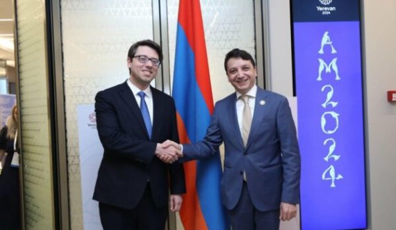 Murati takon homologun nga Armenia, e falënderon për mbështetje në anëtarësimin e Kosovës në KiE