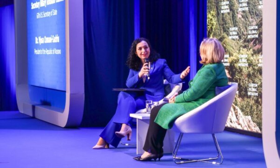 Osmani në bashkëbisedim me ish-sekretaren Clinton