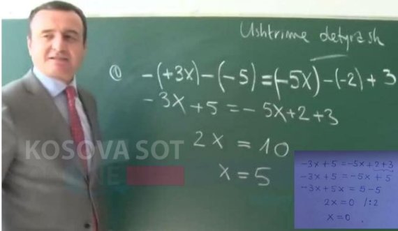 Ku gaboi Kurti në matematikë gjatë zgjidhjes së një ekuacioni të klasës së 7-të?