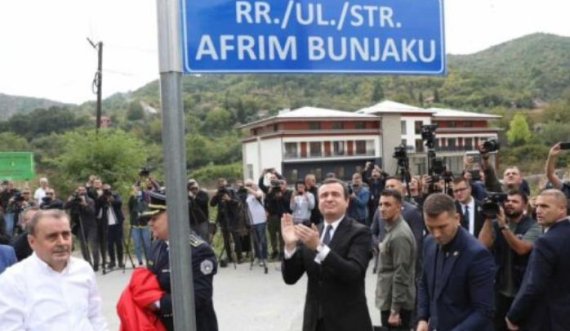 Në Banjskë zbulohet emri i rrugës 'Afrim Bunjaku'
