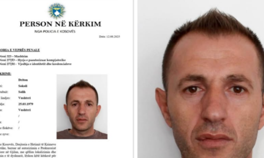 Policia në kërkim të ‘hakerit’ Driton Sokoli i cili dyshohet për mashtrim