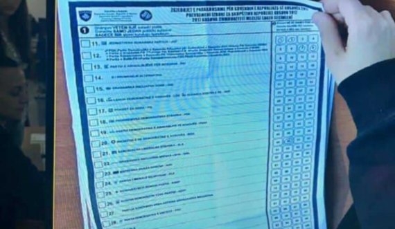 Gjatë numërimit të votave me postë haset një fletëvotim i  vitit 2017