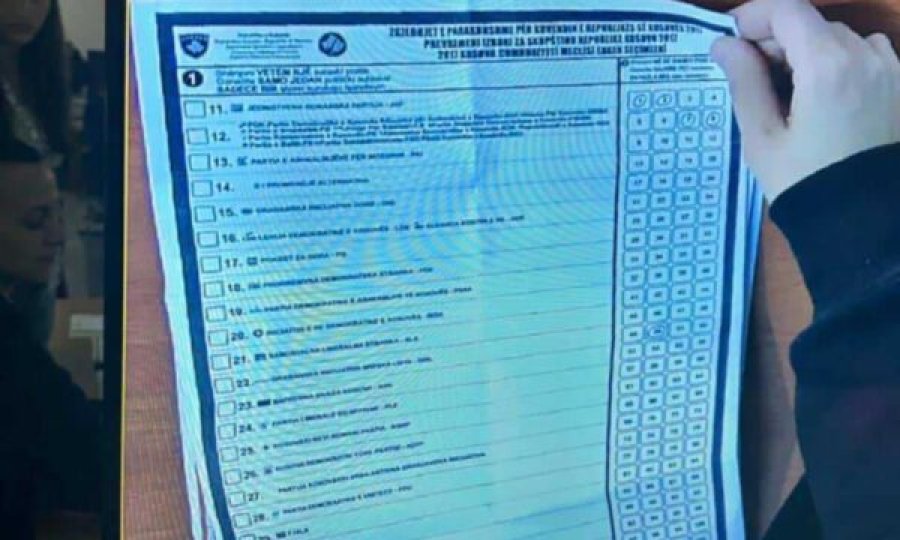 Gjatë numërimit të votave me postë haset një fletëvotim i vitit 2017