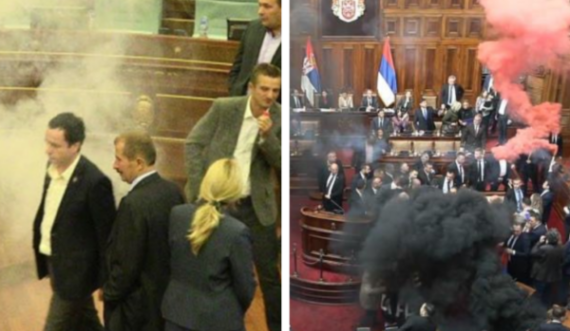 Përplasje dhe tym në Parlamentin serb, Petkoviq: Opozita po vepron në bazë të recetës së Kurtit