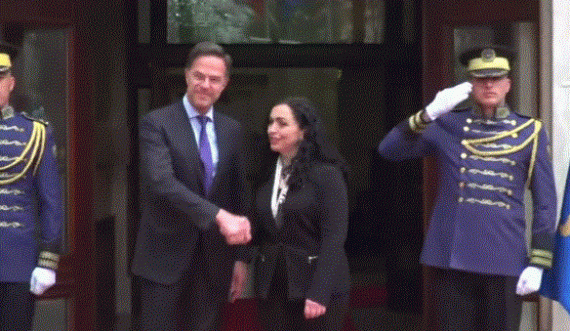 Mark Rutte, arrin në Presidencë, pritet nga Osmani
