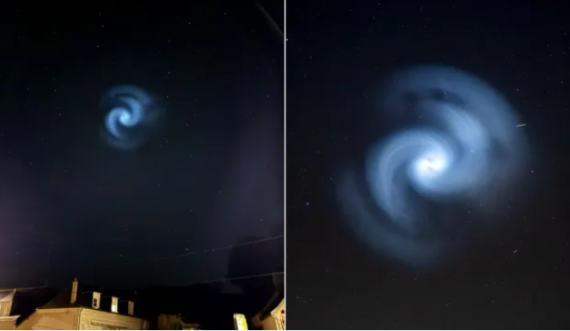 Një spirale misterioze ndriçoi qiellin në Mbretërinë e Bashkuar