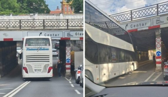 Një autobus nga Kosova ngec nën një nënkalim në Zagreb të Kroacisë