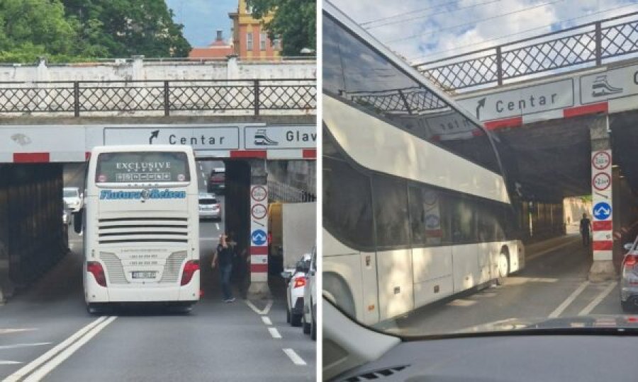 Një autobus nga Kosova ngec nën një nënkalim në Zagreb të Kroacisë