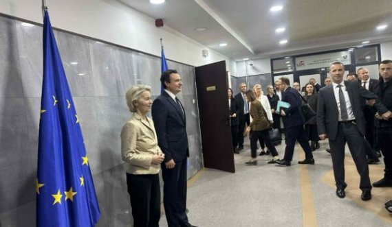 Kurti e mirëpriti Presidenten e KE’së në objektin e deputetëve