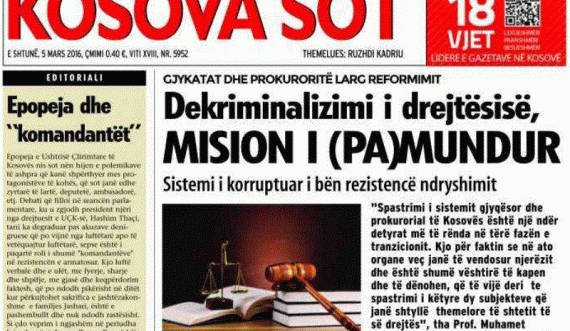 ‘KOSOVA SOT ONLINE’, vazhdon të jetë shembull për gazetari të paanshme dhe të guximshme për më shumë se një çerek shekulli