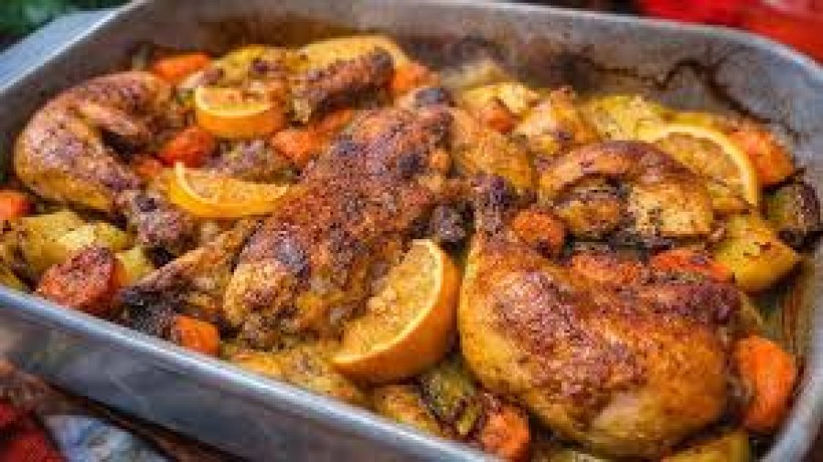 Recetë: Tavë me mish pule dhe perime