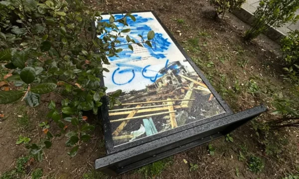 Protesta ndaj ekspozitës së Shkelzen Gashit: Rrëzohen tabelat e vendosura